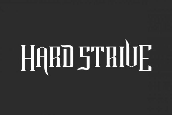 Hard Strive Display Font