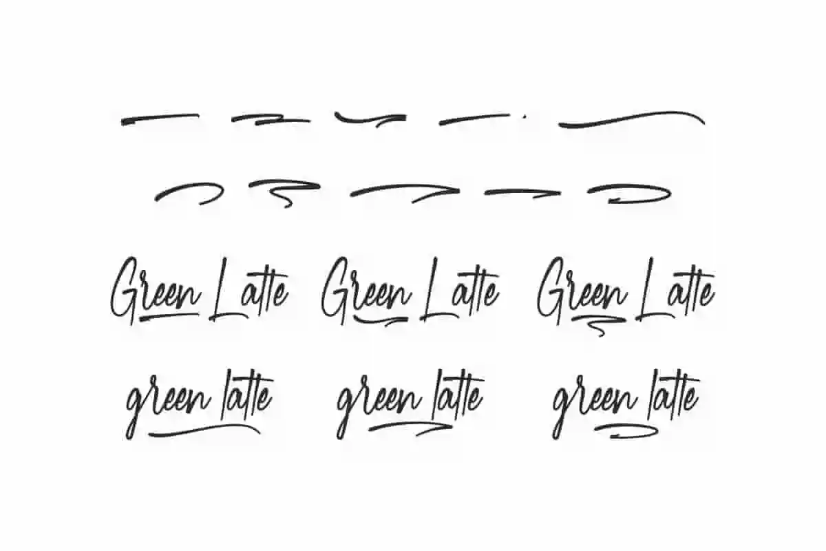 Green Latte Signature Brush Font - Image 7