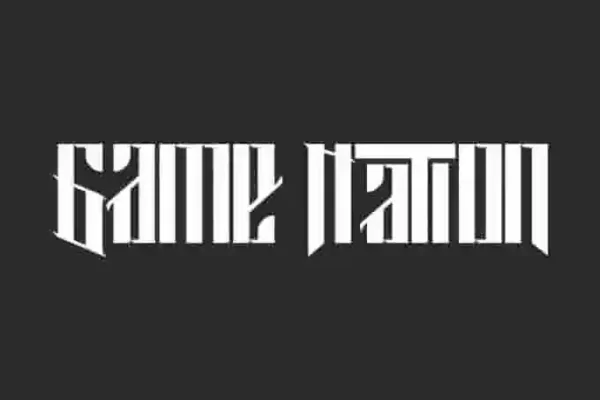 Game Nation Display – Blackletter Font