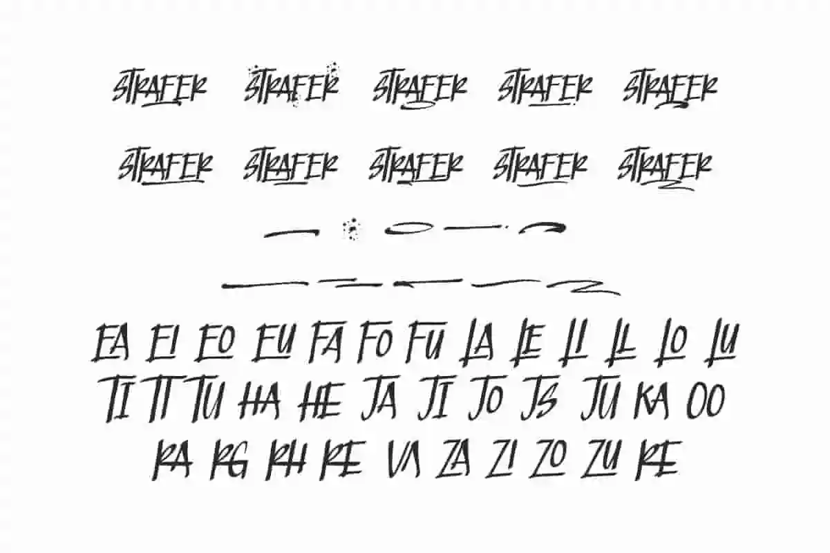 Strafer Graffiti brush Font - Image 6