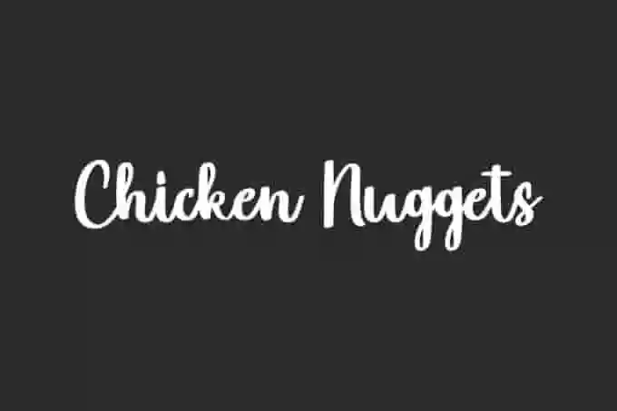 Chicken Nuggets Handwriting Font