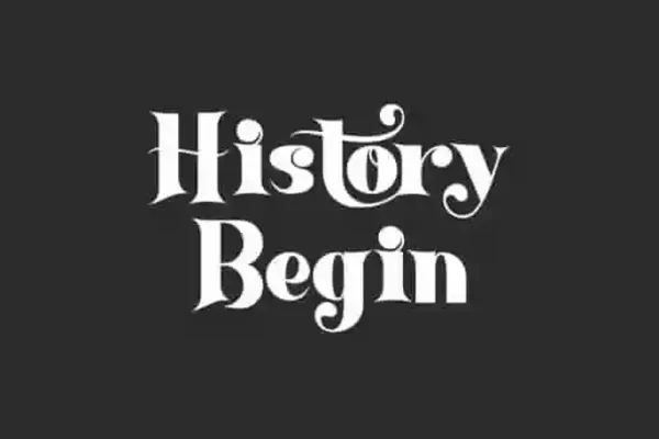 History Begin Display Font