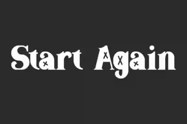 Start Again Display Font