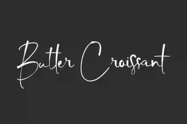 Butter Croissant Handwriting Font