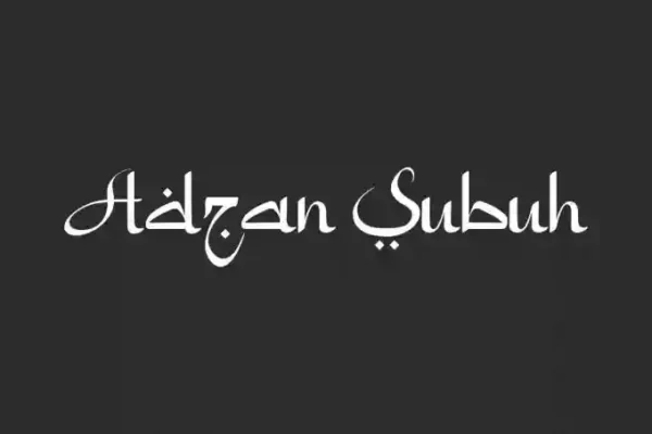 Adzan Subuh Display Font