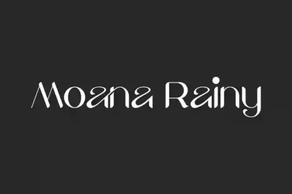 Moana Rainy Display Font