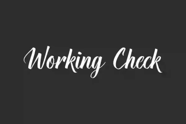 Working Check – Elegant Font