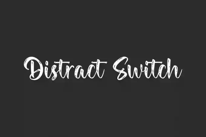 Distract Switch Brush Font