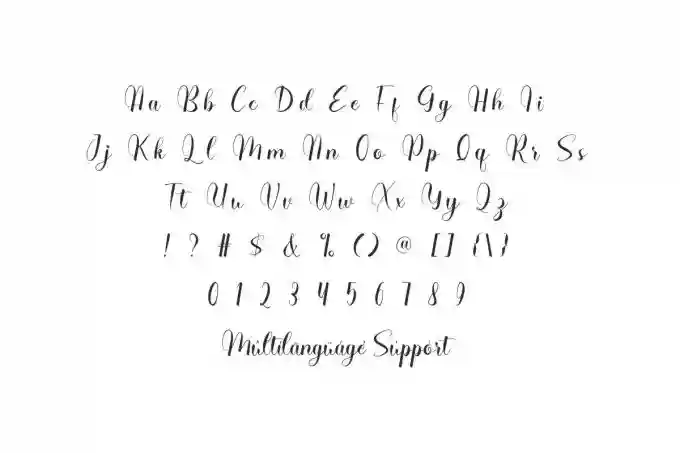 Sabrina Month Calligraphy Font - Image 3