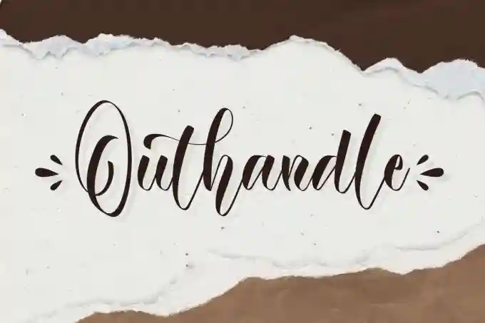 Outhandle Calligraphy Font - Image 10