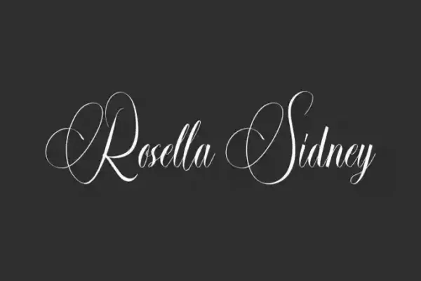 Rosella Sidney Calligraphy Font