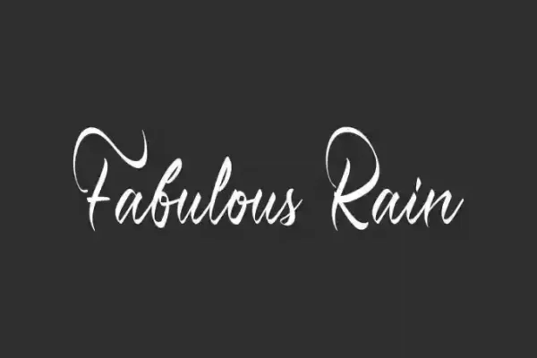 Fabulous Rain – A Handwriting Font
