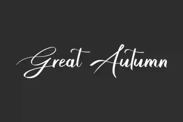 Great Autumn – A Calligraphy Font