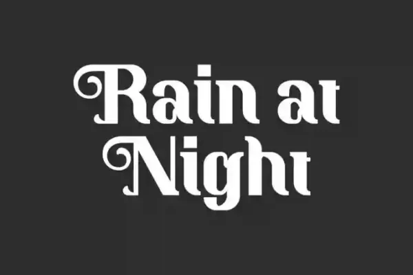 Rain at Night Display Font