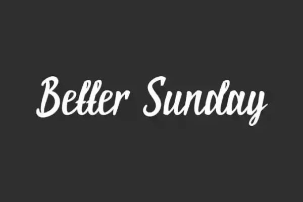 Better Sunday Handwriting Font