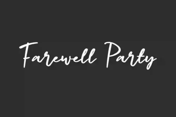 Farewell Party – handwriting Font