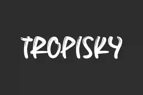 Tropisky Scratch display Font