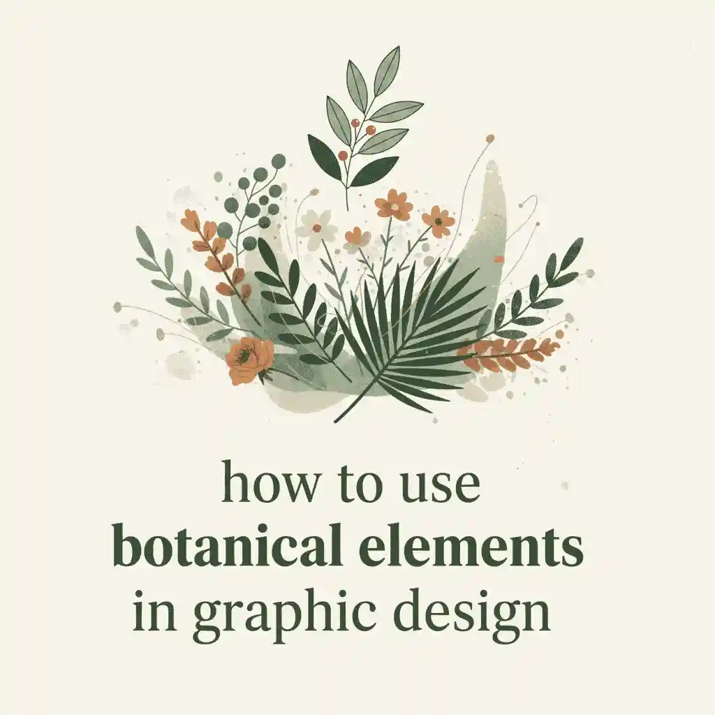 how to use botanical elements in graphic design